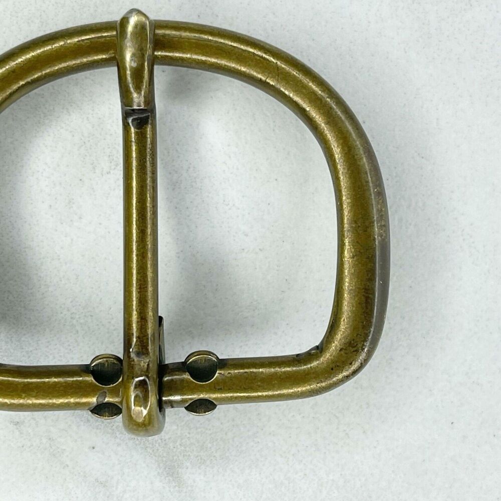 Bronze Tone Rounded Simple Basic Belt Buckle - Picture 3 of 7